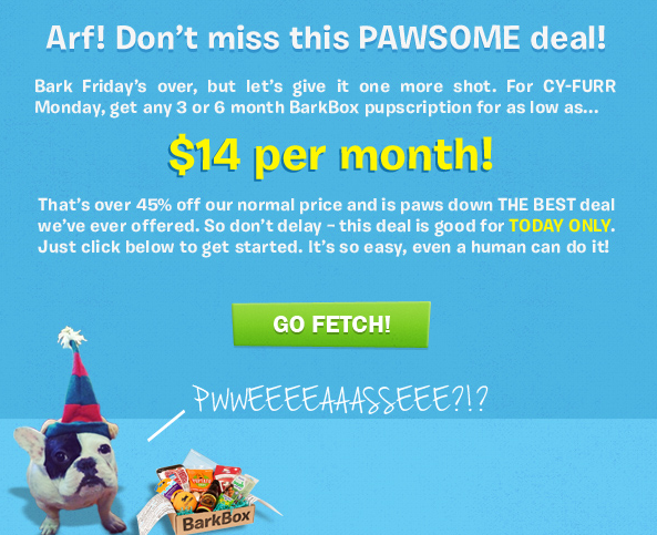 Bark box coupon code For every coupon used on kabor.ml, our rescue will get a $15 donation from BarkBox. Be sure to use our special code BTSARBBX1 Help us meet our goal of subscriptions and raise $1,