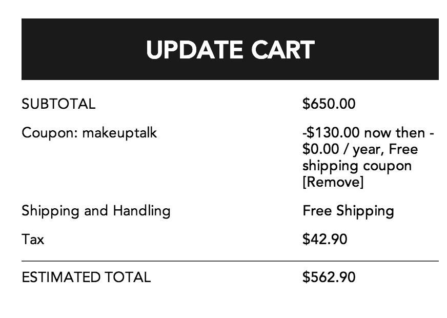 Makeuptalk coupons