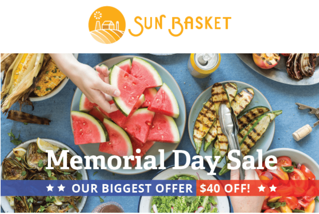 Sun Basket Memorial Day Sale 40 Off Your First Box! My