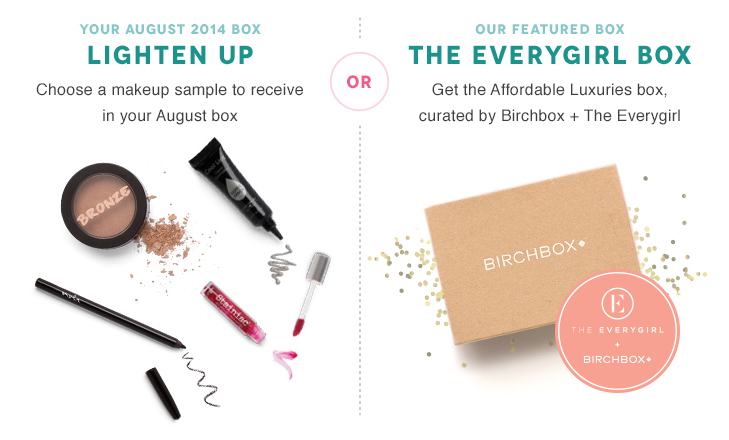 August Birchbox Sample Selection Time! Options