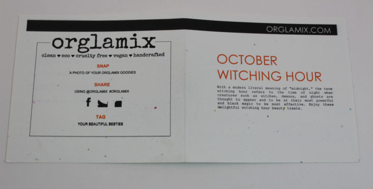 Orglamix October 2017