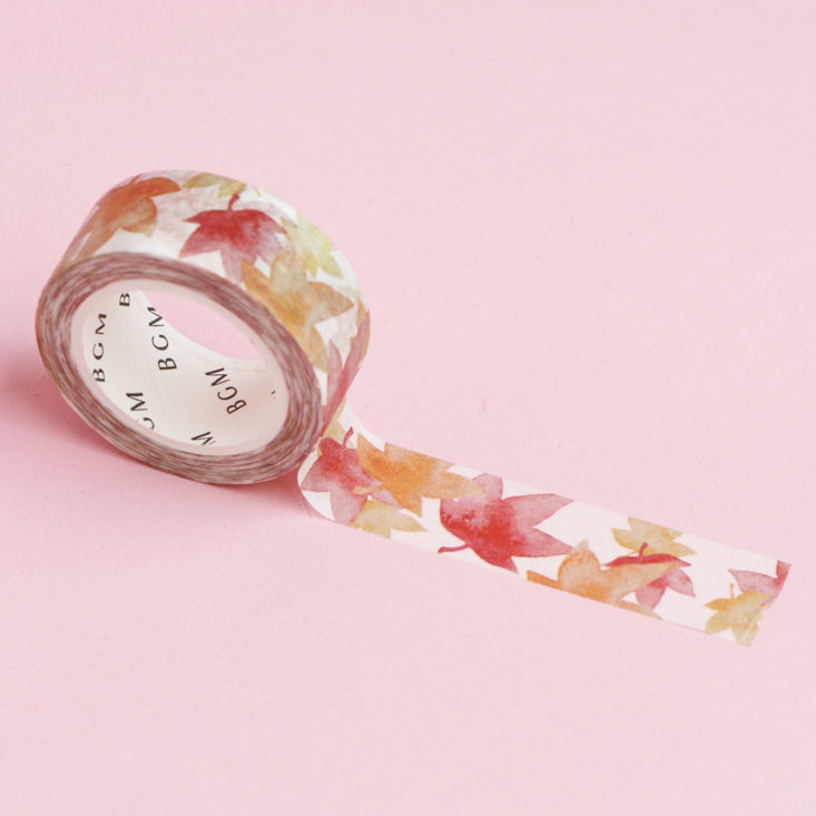 Fall color Leaf Washi Tape extended