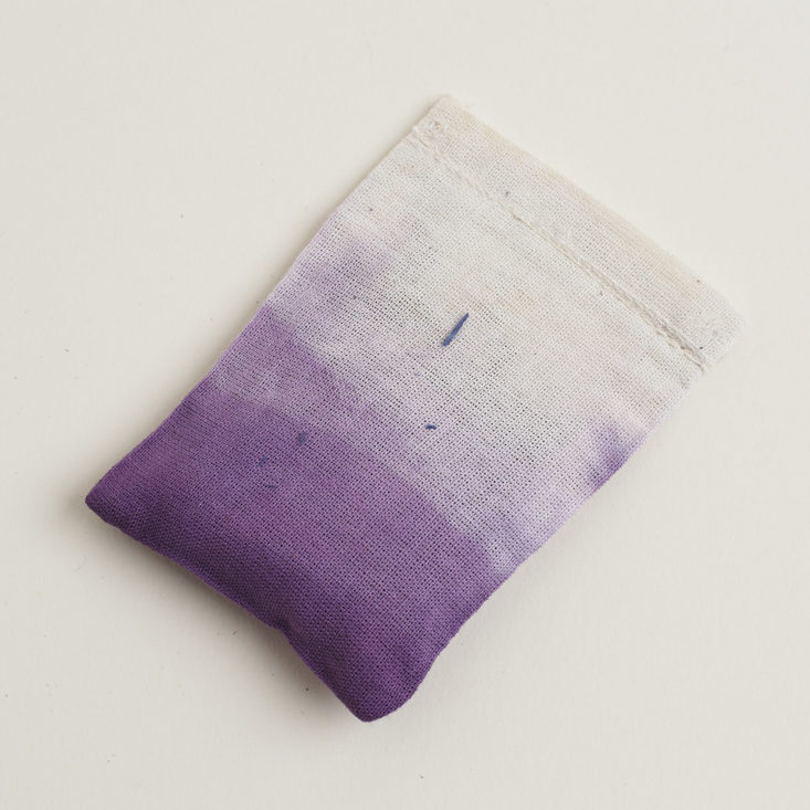 back of lavender sleep satchet by calliope estelle apothecary