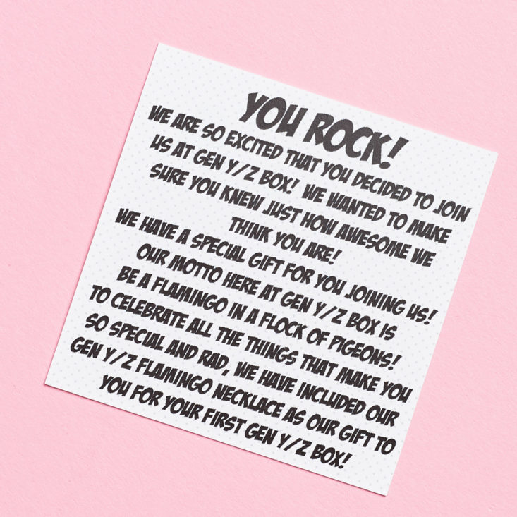 you rock! info card