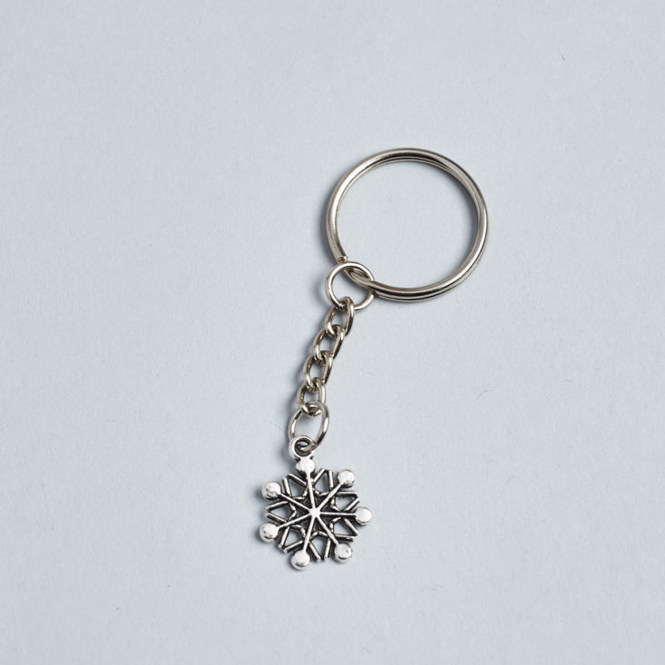 silver snowflake keychain