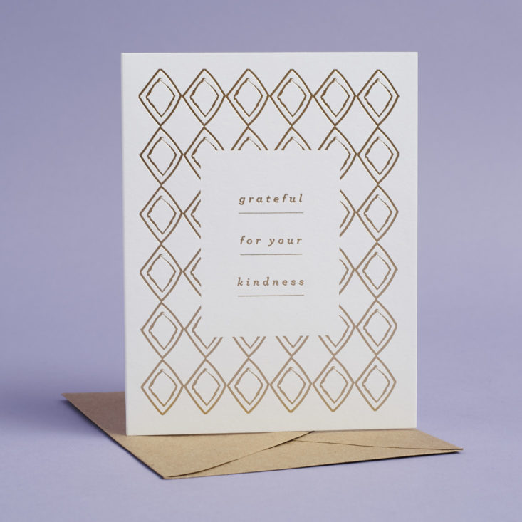 Grateful for your kindness greeting card