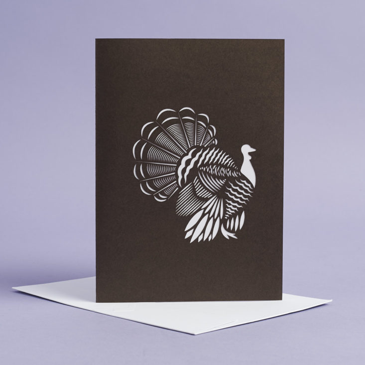 laser cut turkey greeting card