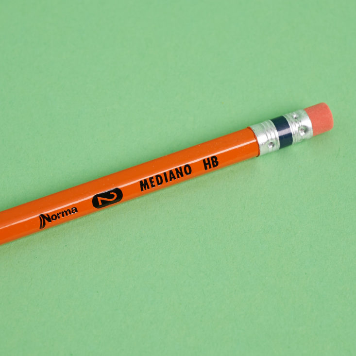 close up of norma mediano pencil eraser