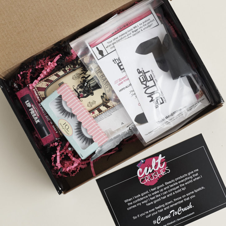 look inside cult crushes box