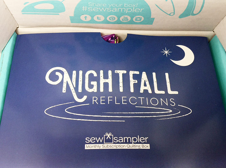 Sew Sampler Nightfall Reflections October 2017