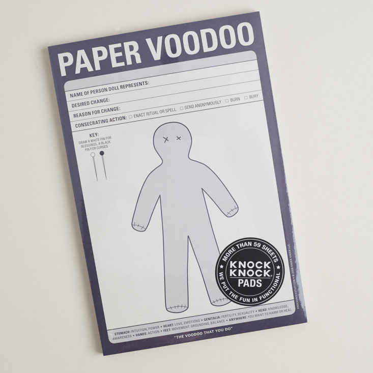 knock knock paper voodoo notepad