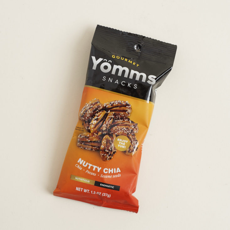 Yomms Snacks in Nutty Chia in package