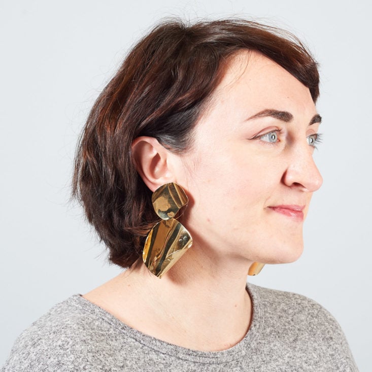 large gold plate earrings