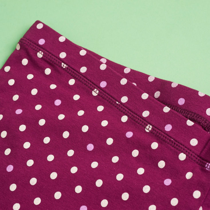 burgundy leggings with polka dots