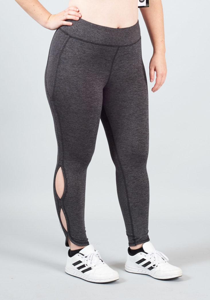 gray leggings with cutouts