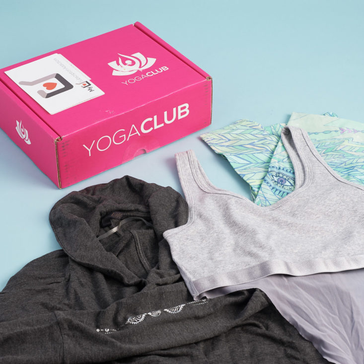 yoga club box with all items for october 2017