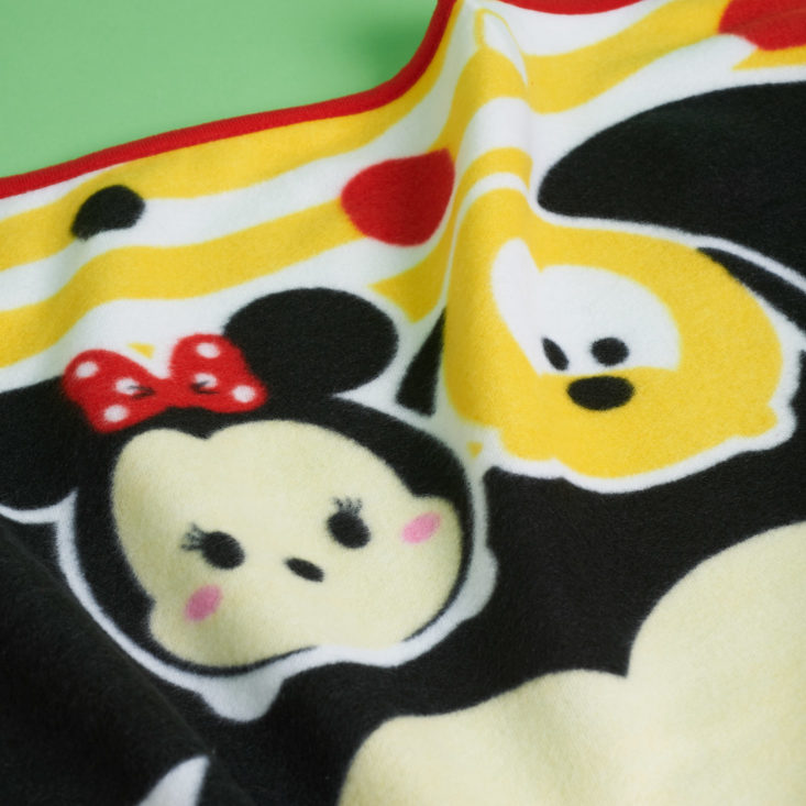 Close up of Disney Tsum Tsum Mickey Mouse Fleece Lap Blanket