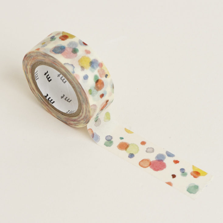 kamoi watercolor washi tape unrolled