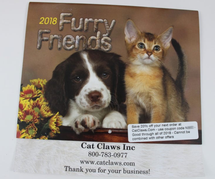 Cat Claws Club Promotional Calendar