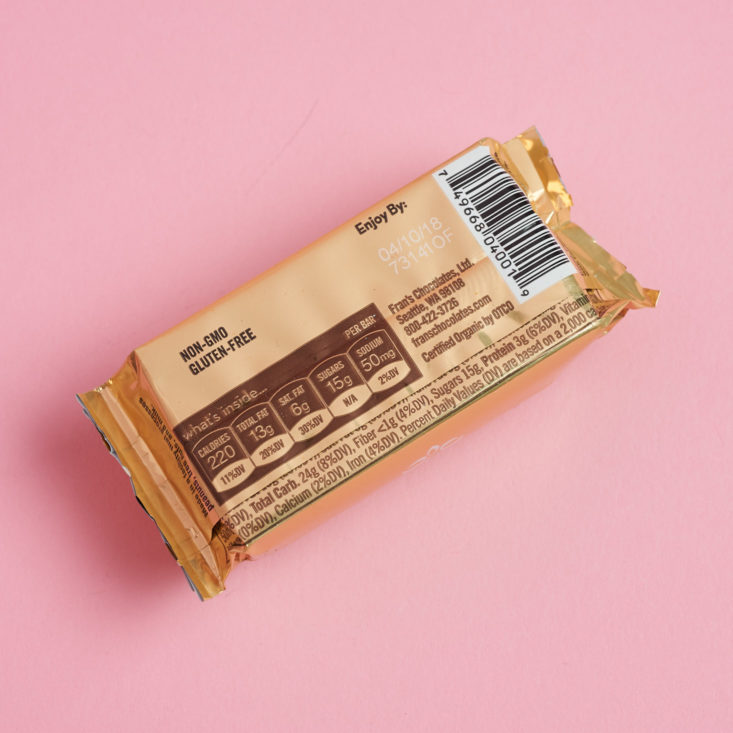 beige package of chocolate