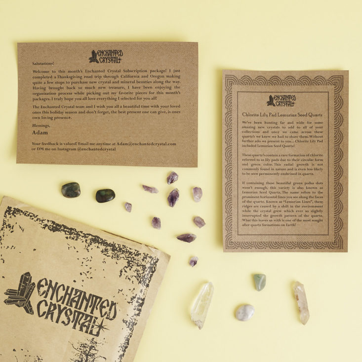 Contents of Enchanted Crystal December 2017