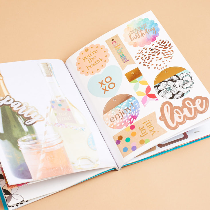 stickers and labels inside the erin condren gifting on the go kit