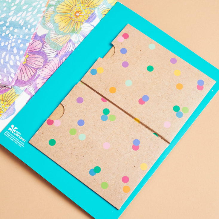 rainbow polka dotted pockets from the erin condren gifting on the go folder