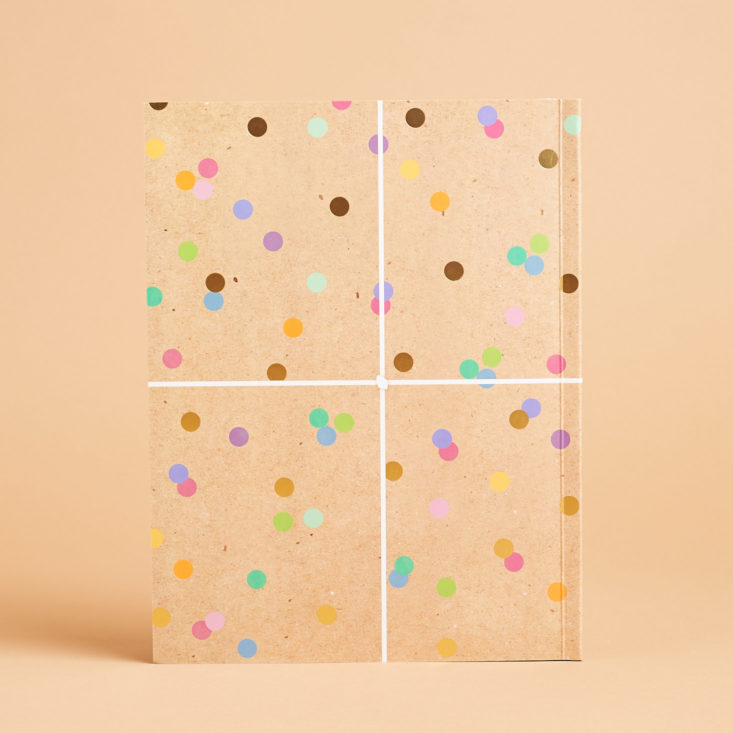 erin condren gifting kit folder with a cardboard finish and rainbow polka dots