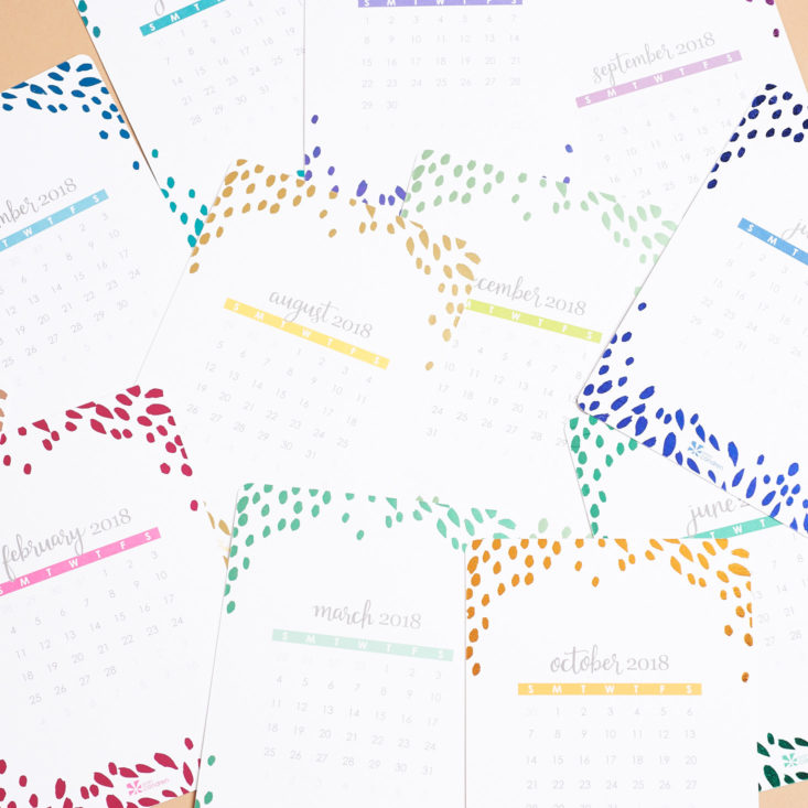 pile of colorful desk calendar pages
