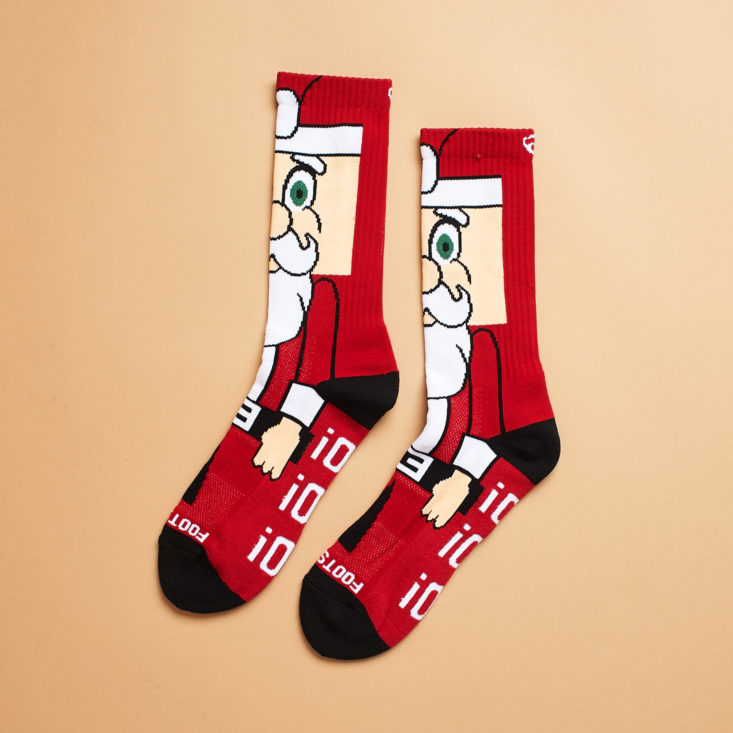 santa socks from the side