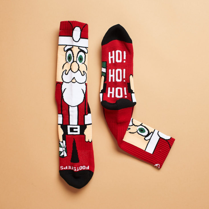 santa socks that say ho ho ho on the soles