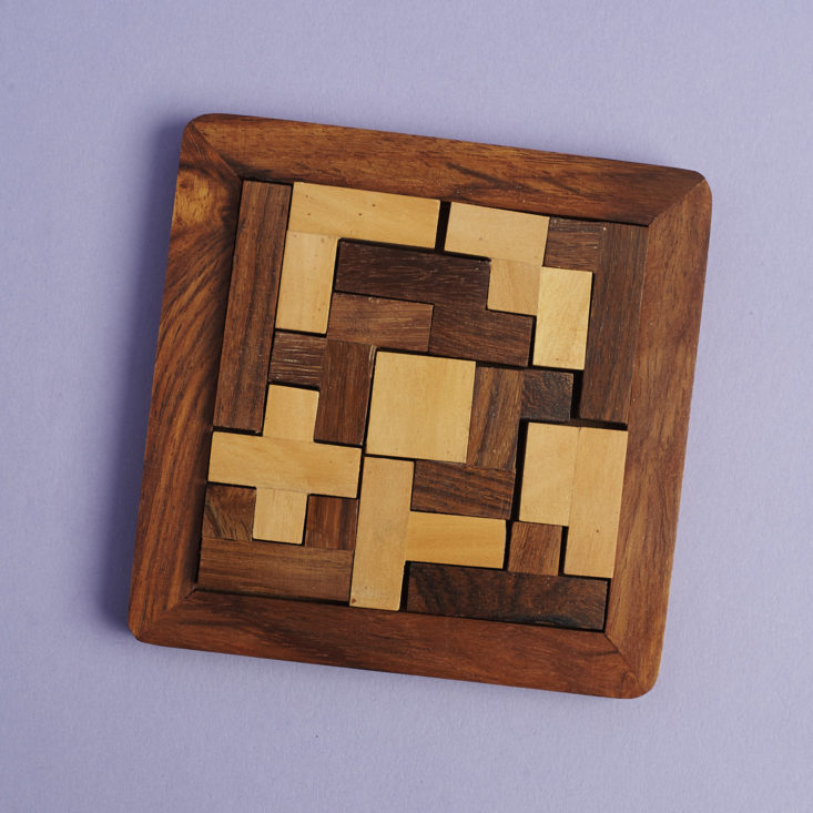Rosewood and Mango wood Puzzle, assembled