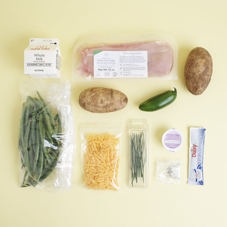 Full ranch chicken ingredients laid out
