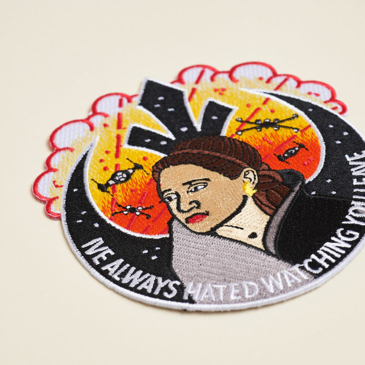 Detail of General Leia patch
