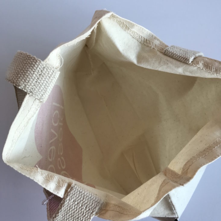 cotton tote bag open