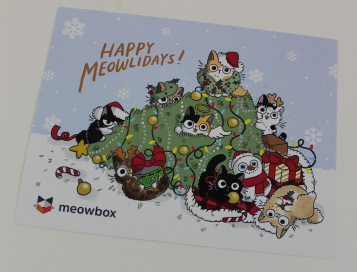 Meowbox December 2017 Booklet Front