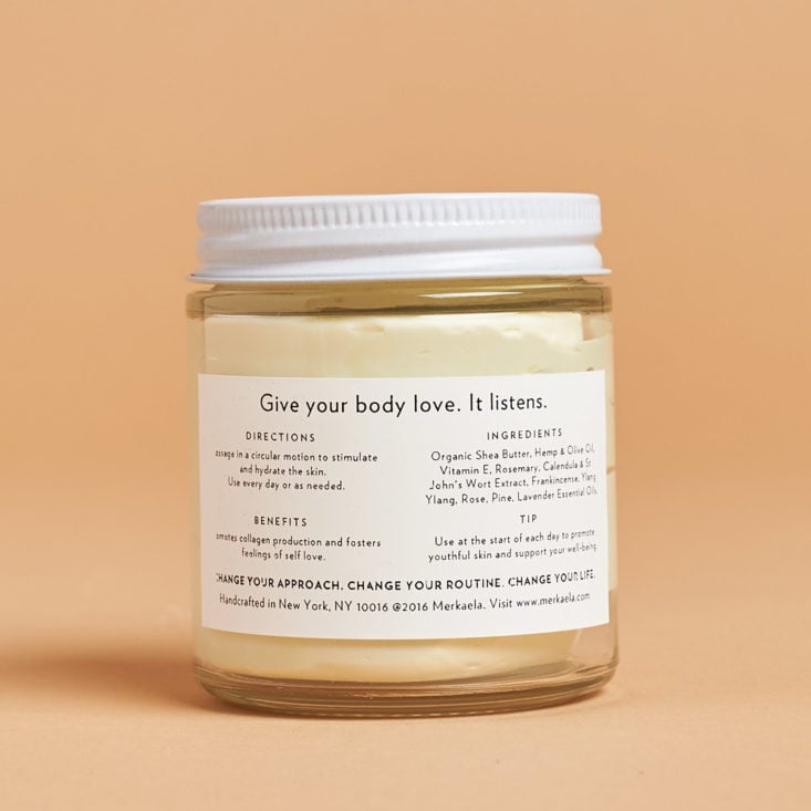 back of label of ylang ylang body butter