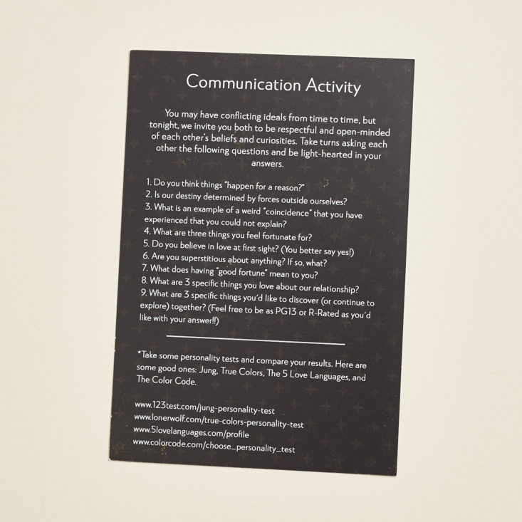 communication activity card