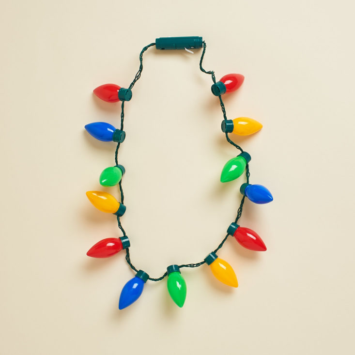 christmas light necklace out of package