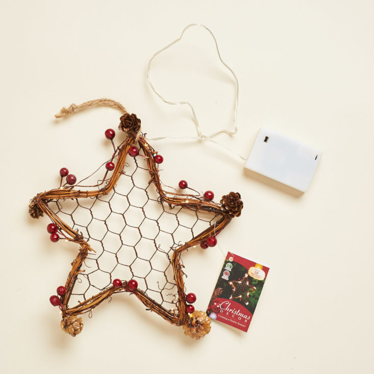 star wreath and light kit