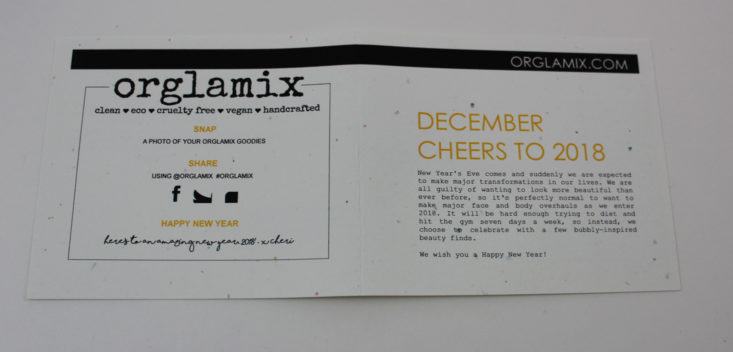 Orglamix December 2017 Booklet Outside