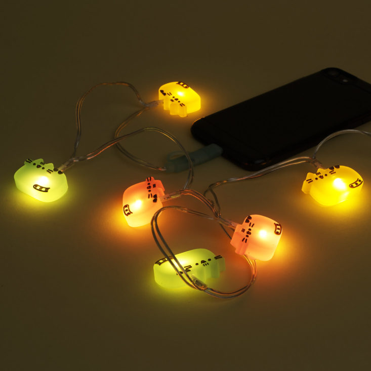 Pusheen LED Charging Cord lit up