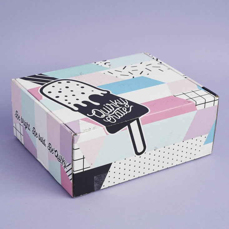 the brightly colored and patterned quirky crate for november 2017