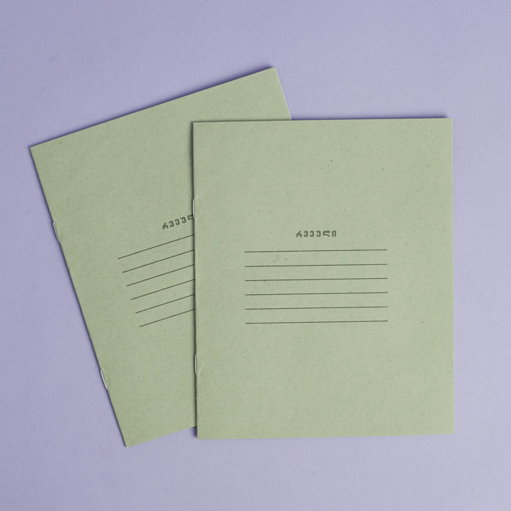 Set of two Olive Green Georgian Notebooks