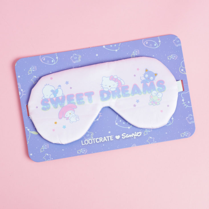 Sanrio sweet dreams sleeping mask on card