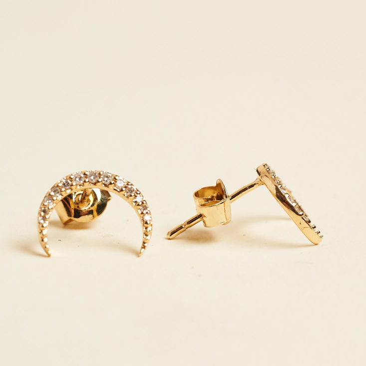 crescent moon earrings with crystals