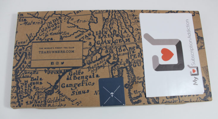 map on the december tea runners package