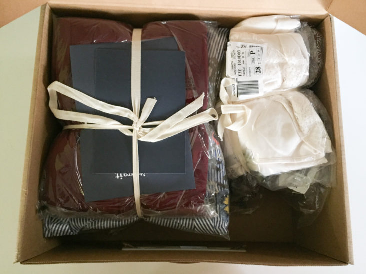 Trunk Club open showing clothes folded