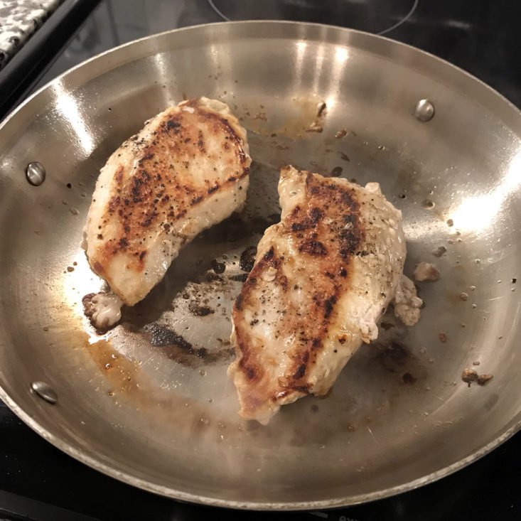 Cooking the chicken