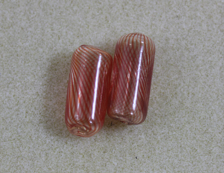 Red and Clear Hollow Beads